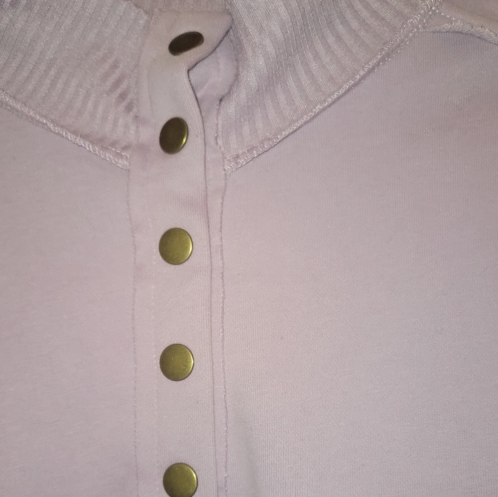 Lavender Button-Up Pullover - Picture 3 of 5